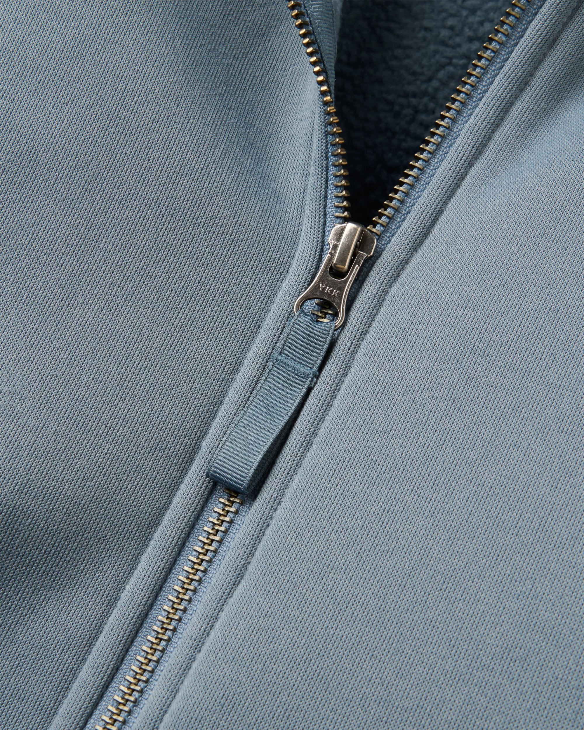 Campout Full Zip Fleece Hoodie - Stormy Blue - Flatlay