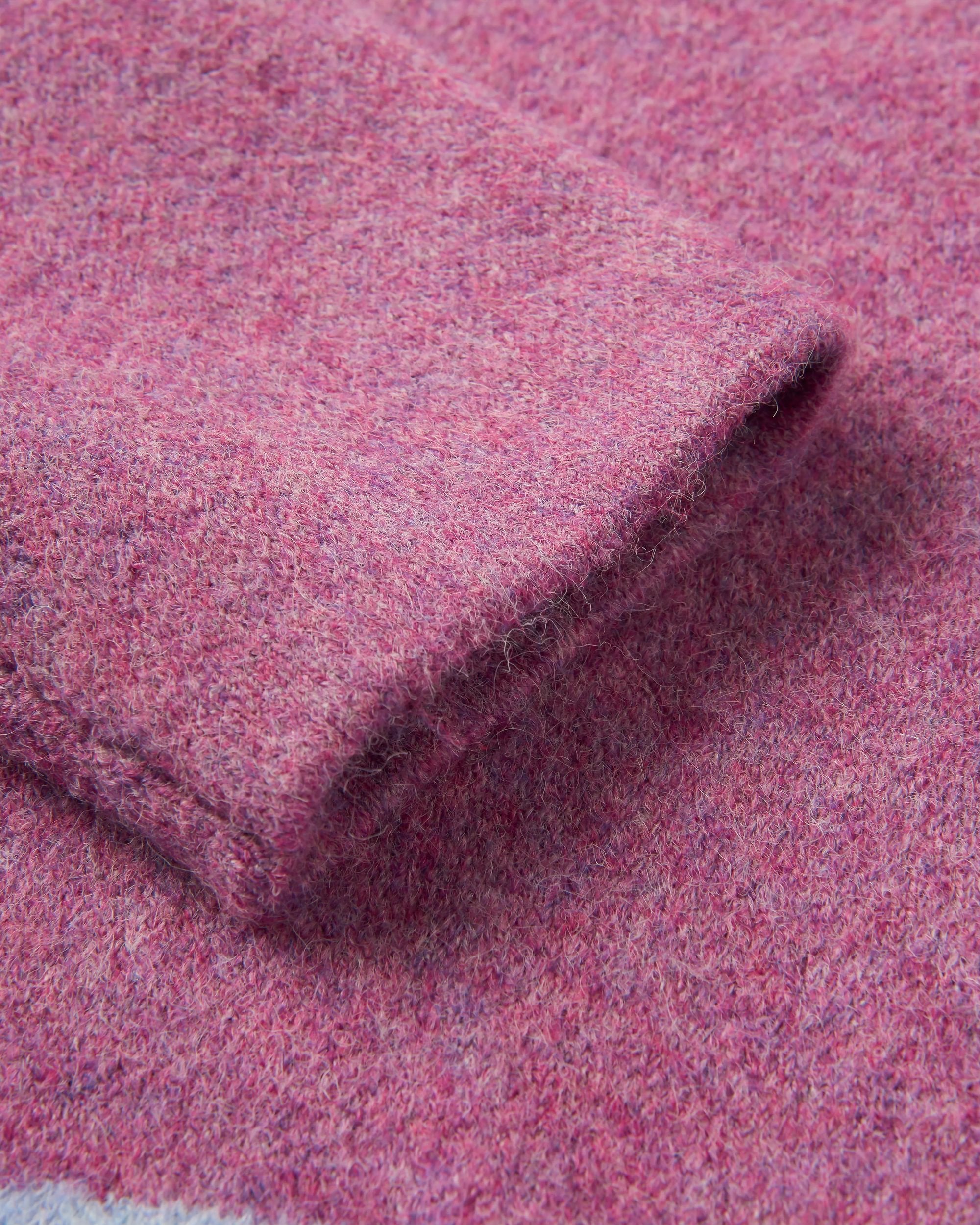 Vista Recycled Knitted Cardigan - Rhubarb - Flatlay