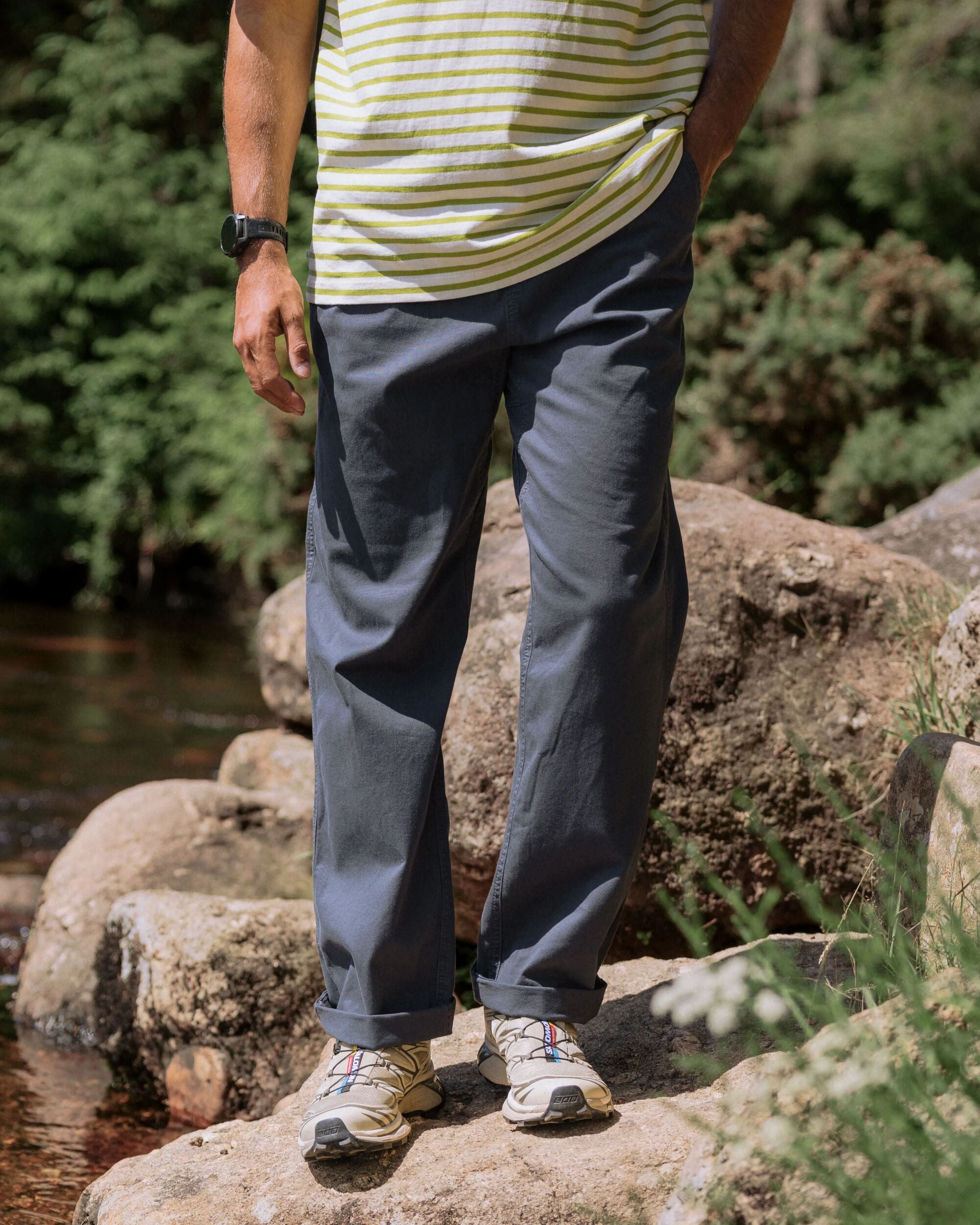 Drifter Twill Relaxed Fit Trouser - Charcoal - Lifestyle