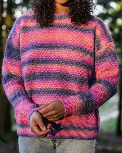 Fika Recycled Knitted Jumper - Crushed Berry Dip