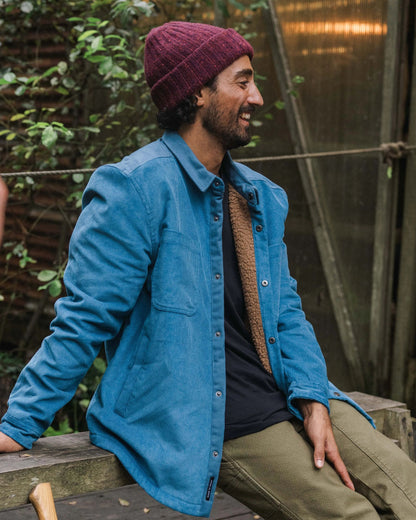 Kodiak Sherpa Lined Cord Overshirt - Blue Steel - Lifestyle