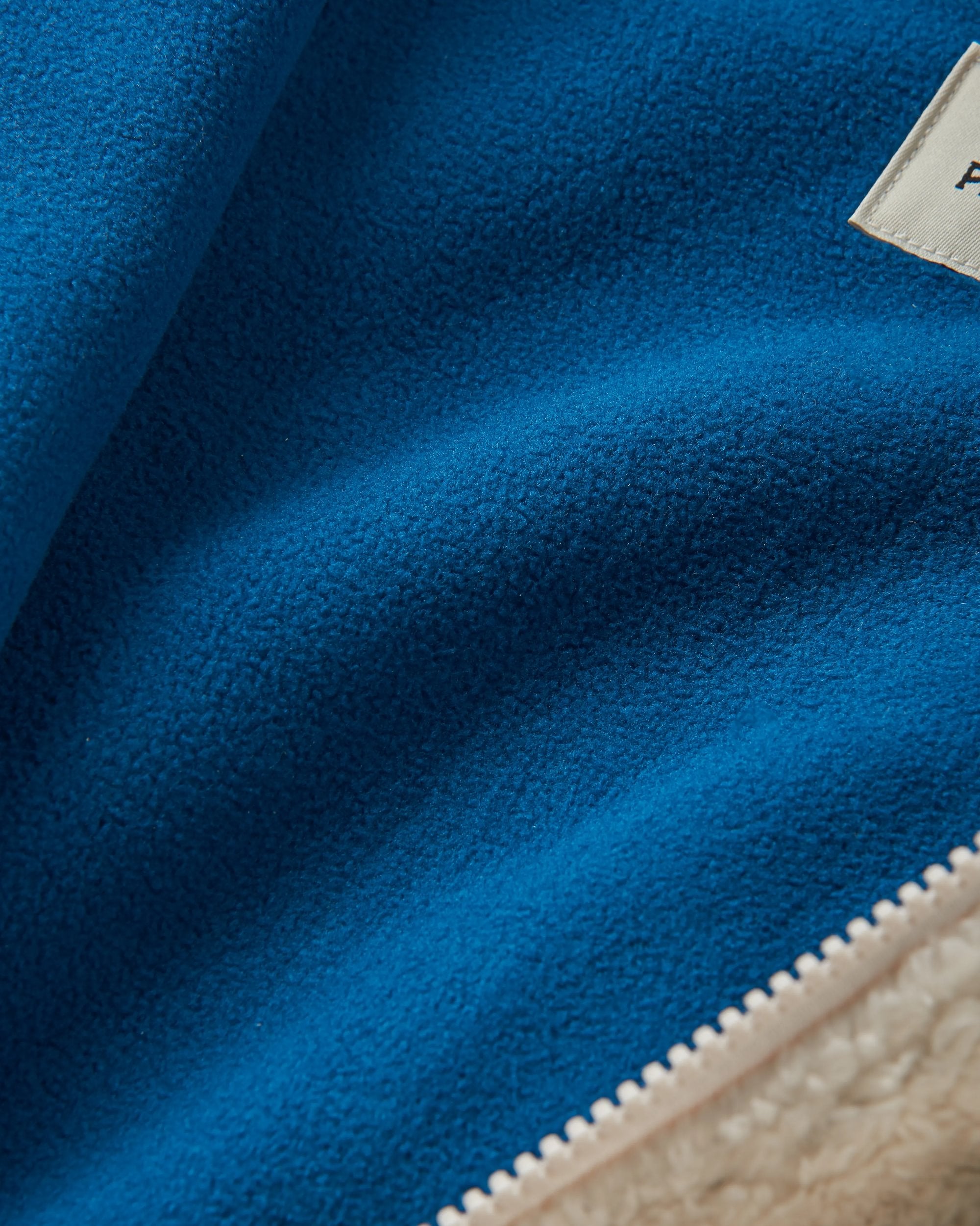 Nestling Recycled Polar-Lined Sherpa Fleece - Tidal Blue - Flatlay