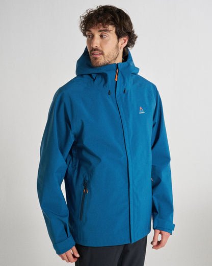 Five Season Recycled Waterproof Jacket - Tidal Blue - Studio Model