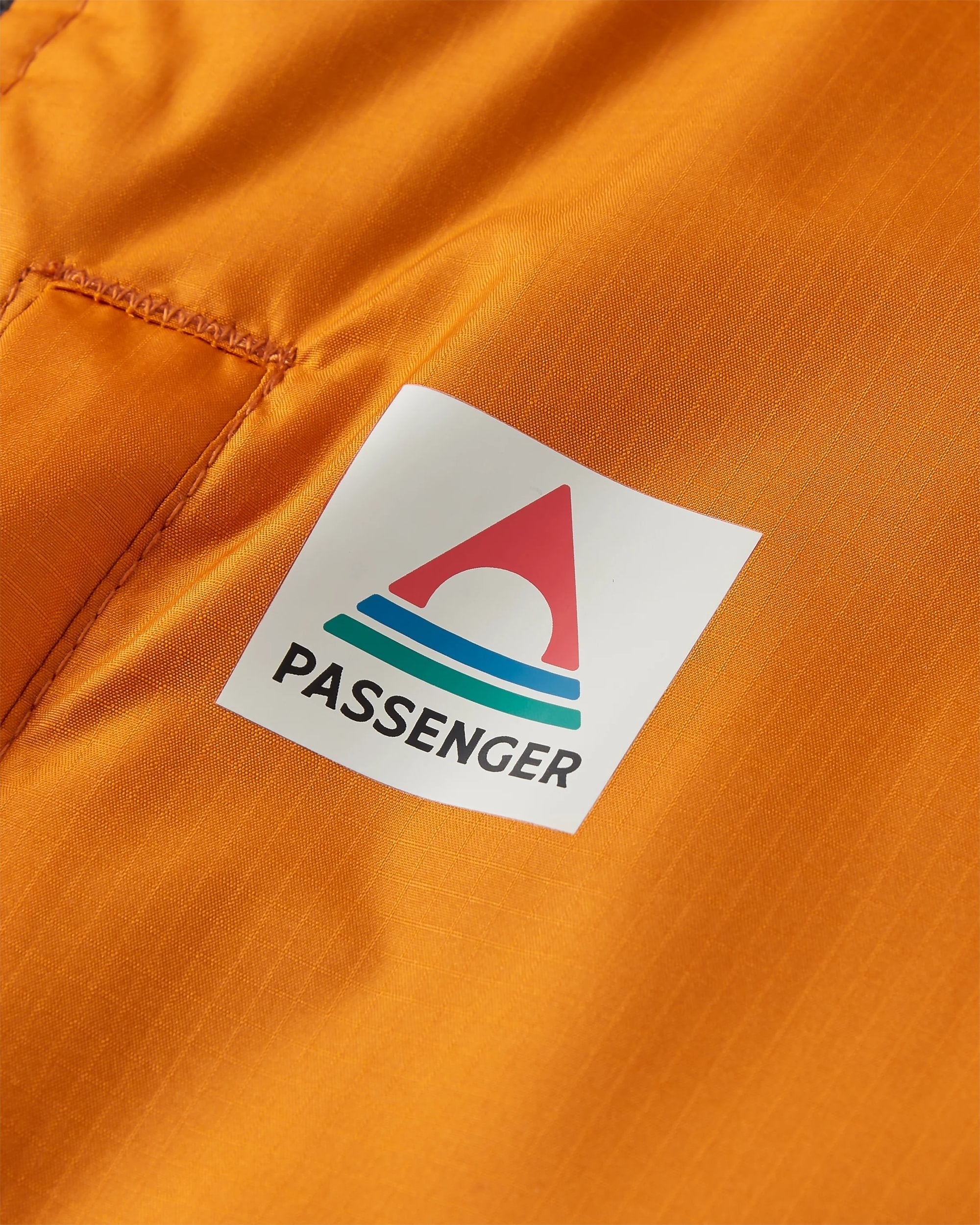 Waves Recycled Sherpa Lined Changing Robe - Sunrise Orange/Rich Navy - Flatlay