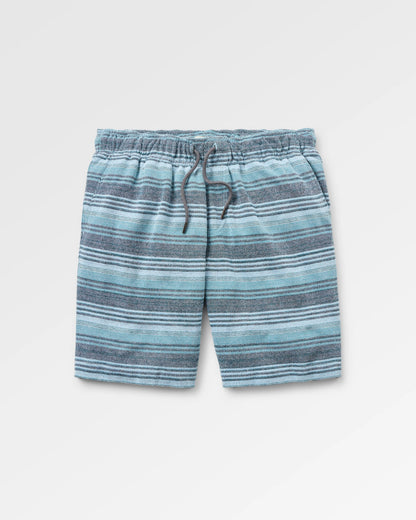 Lagoon Loopback Short - Multi Blue Stripe - Flatlay