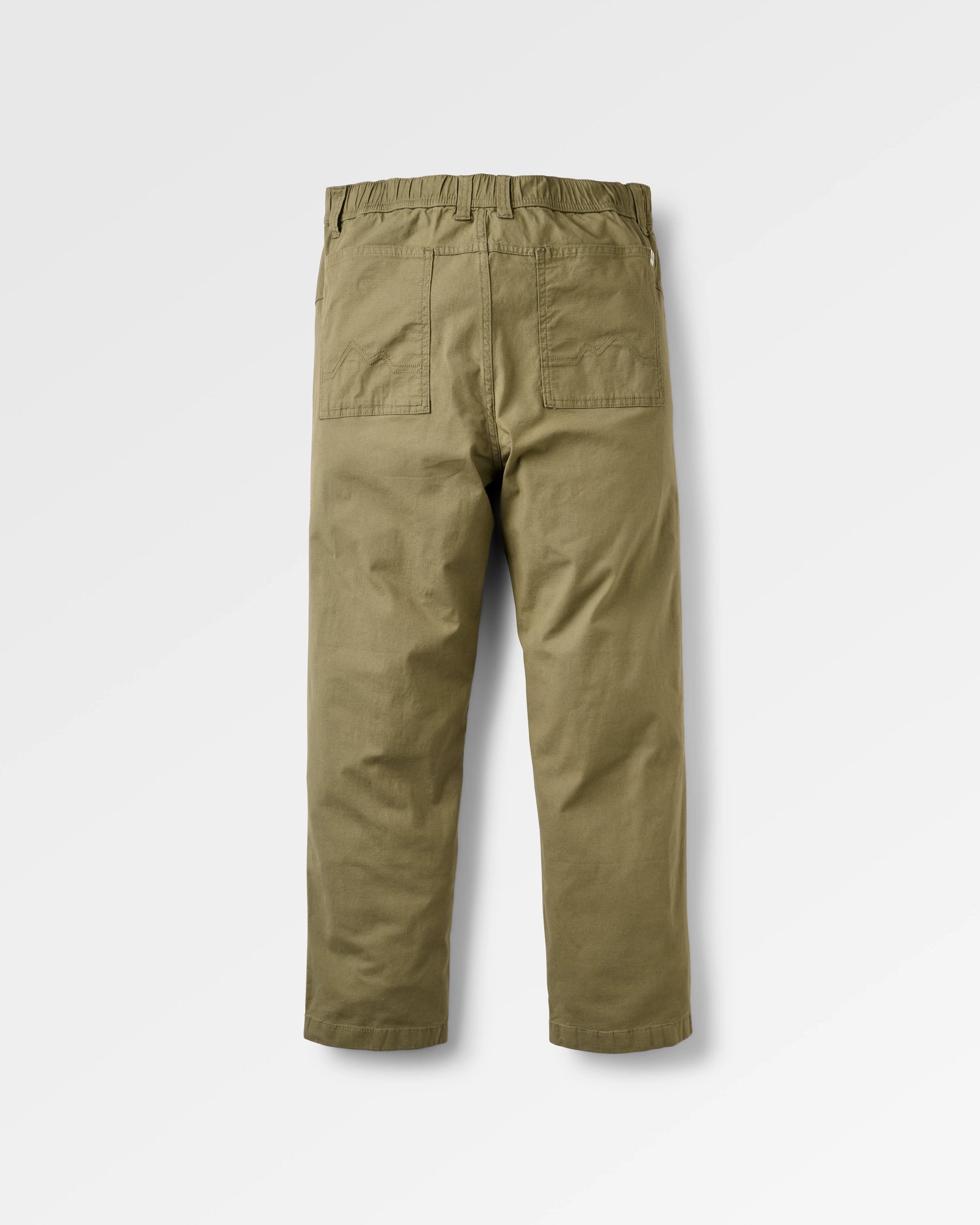 Kimmer Organic Cotton Trouser - Dusty Olive - Flatlay