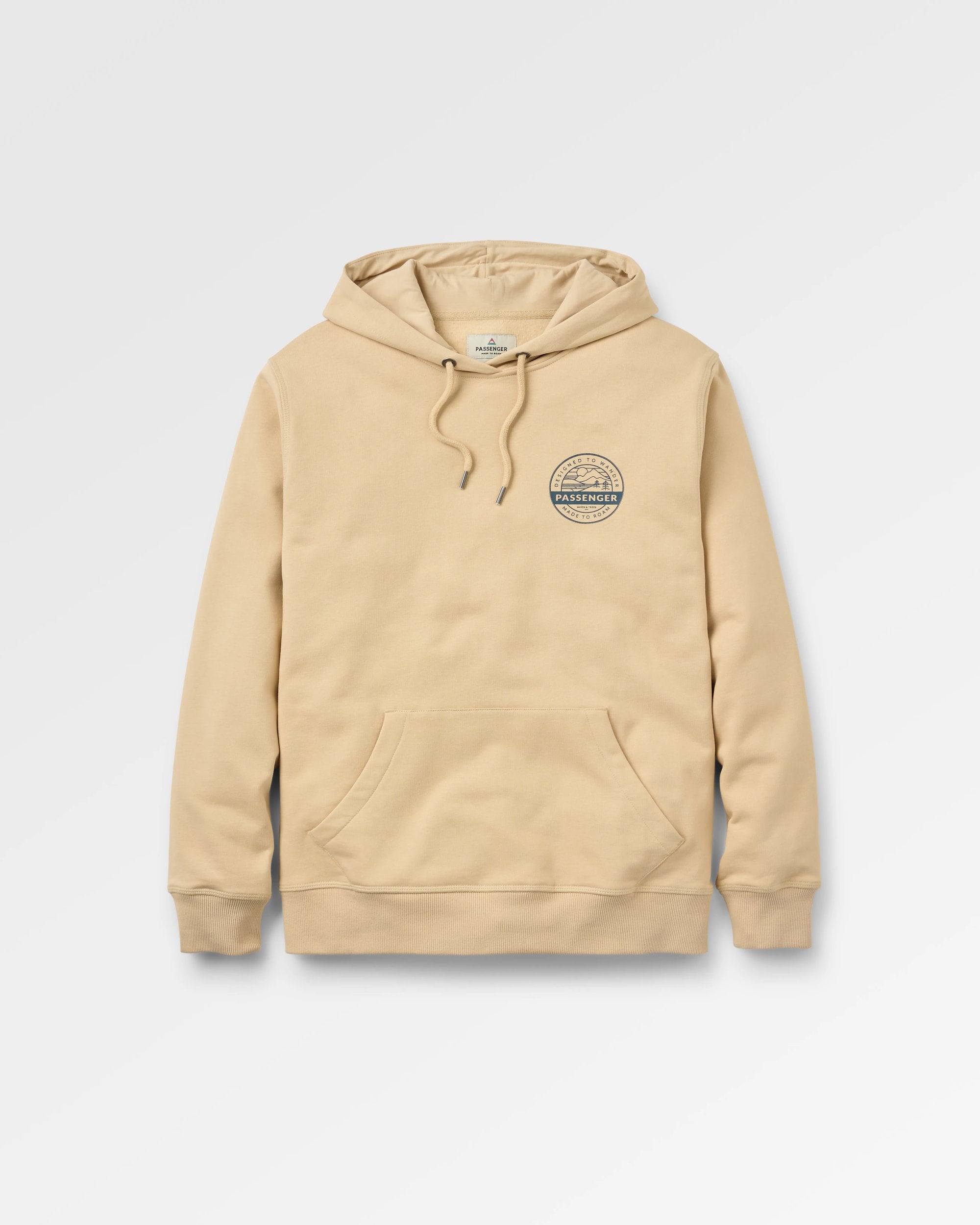 Odyssey Organic Cotton Hoodie - Stone - Flatlay