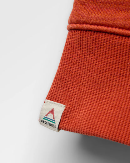 Boundless Relaxed Fit Sweatshirt - Dark Rust - Flatlay
