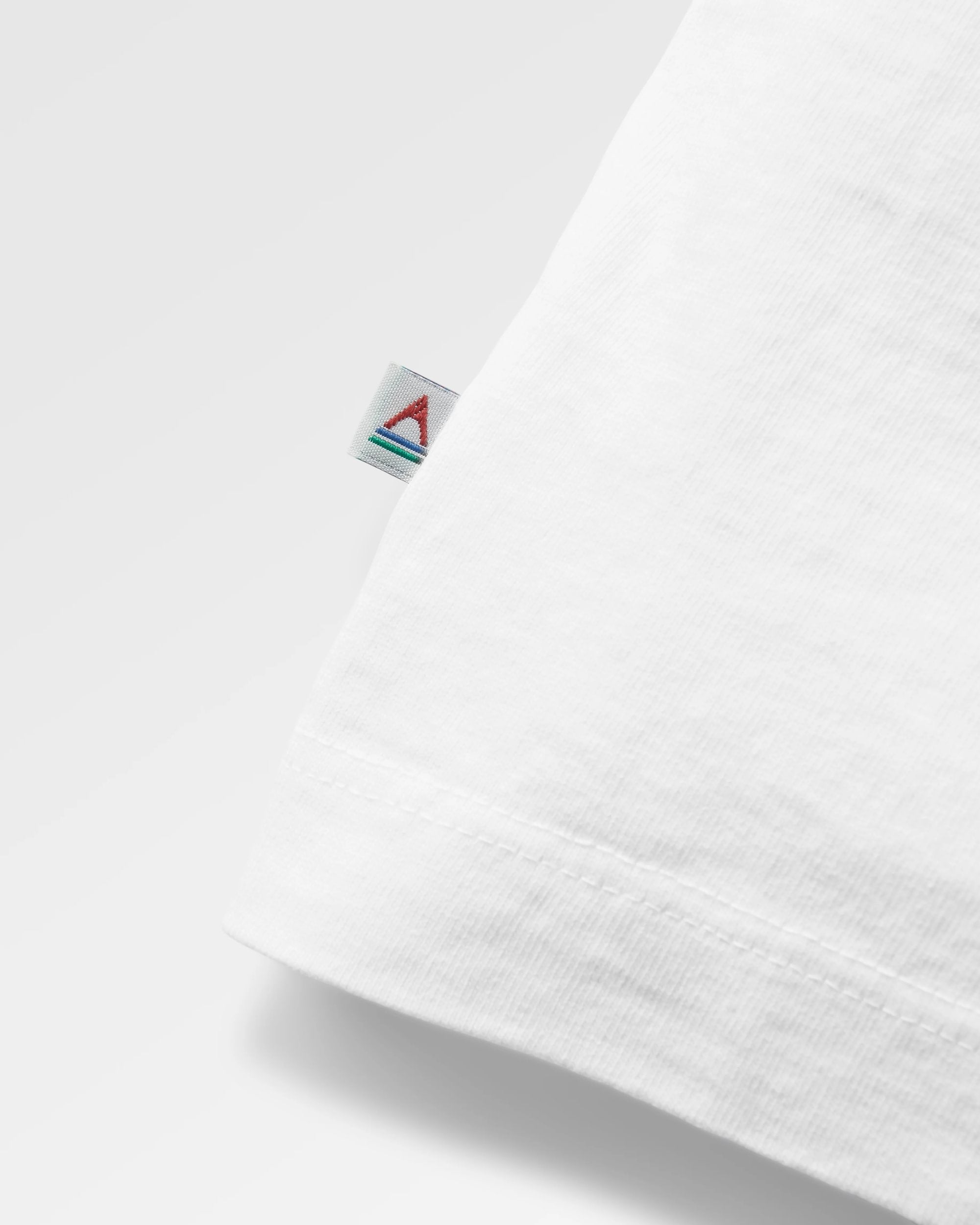 Heritage Recycled Relaxed Fit LS T-Shirt - White - Flatlay