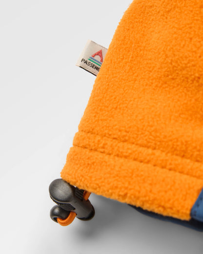 Alexander Recycled Hooded Polar Fleece - Faded Denim - Flatlay