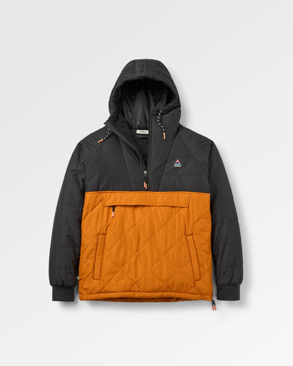 Oceanic Recycled Insulated Anorak - Black/Retro Orange  - Flatlay