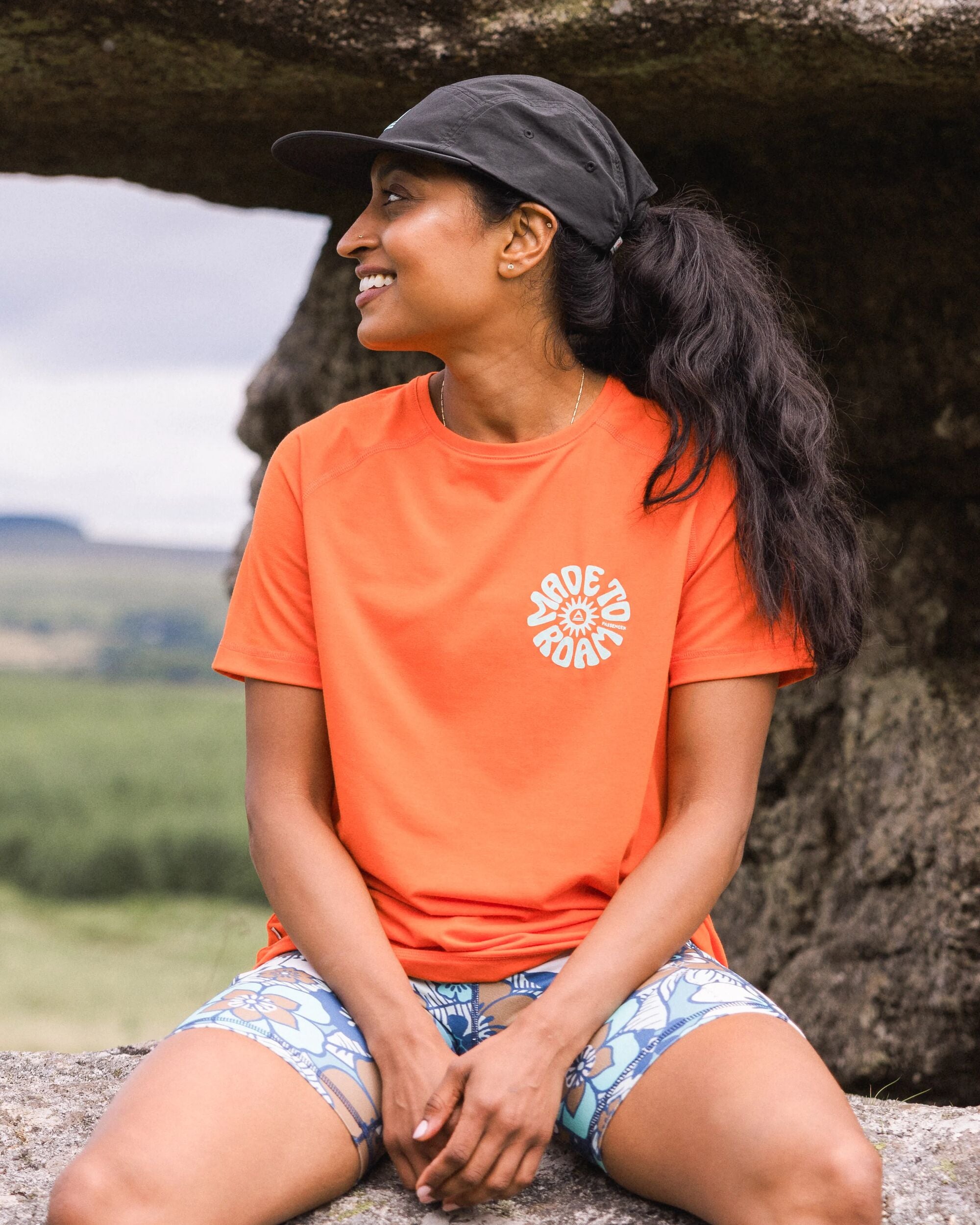 Breeze DriRelease® Trail Women's T-Shirt - Ember Orange - Lifestyle