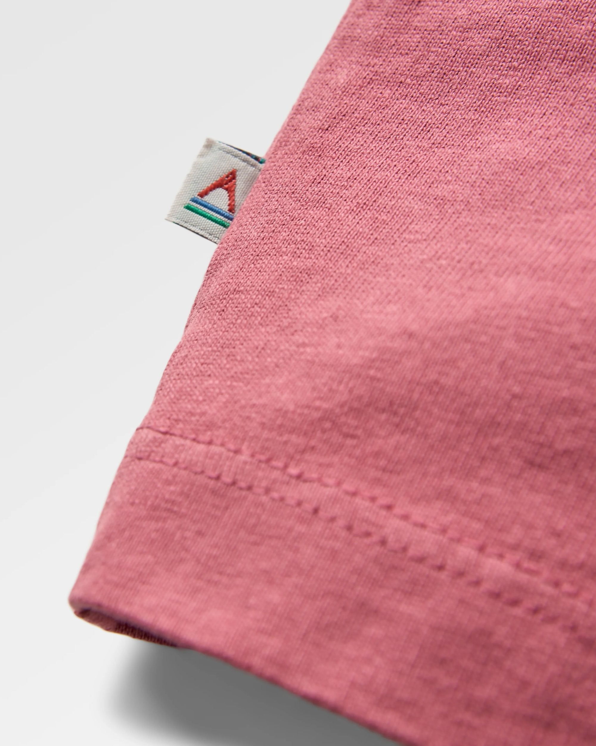 Heritage Organic Relaxed Fit T-Shirt - Mauve Dusk - Flatlay