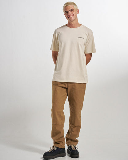 Vantage Lined Cotton Canvas Trouser - Caramel - Studio Model