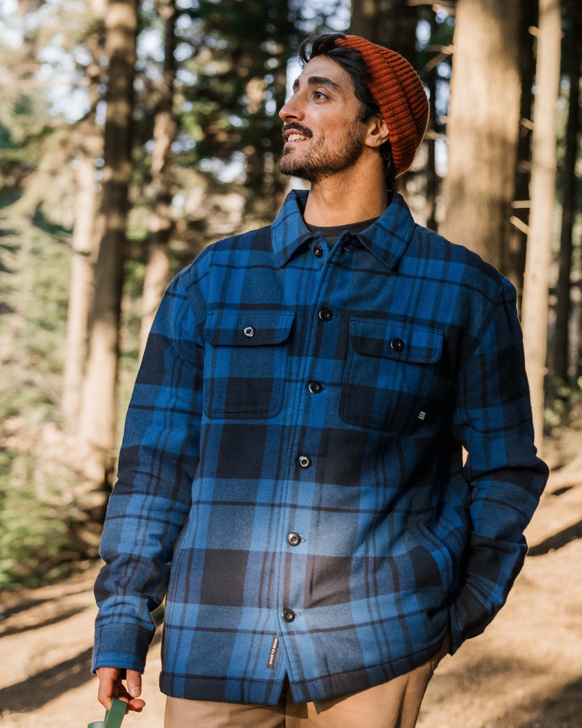 Freestyle Sherpa-Lined Overshirt - True Blue - Lifestyle