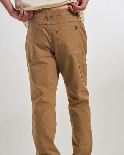 Vantage Lined Cotton Canvas Trouser - Caramel - Studio Model