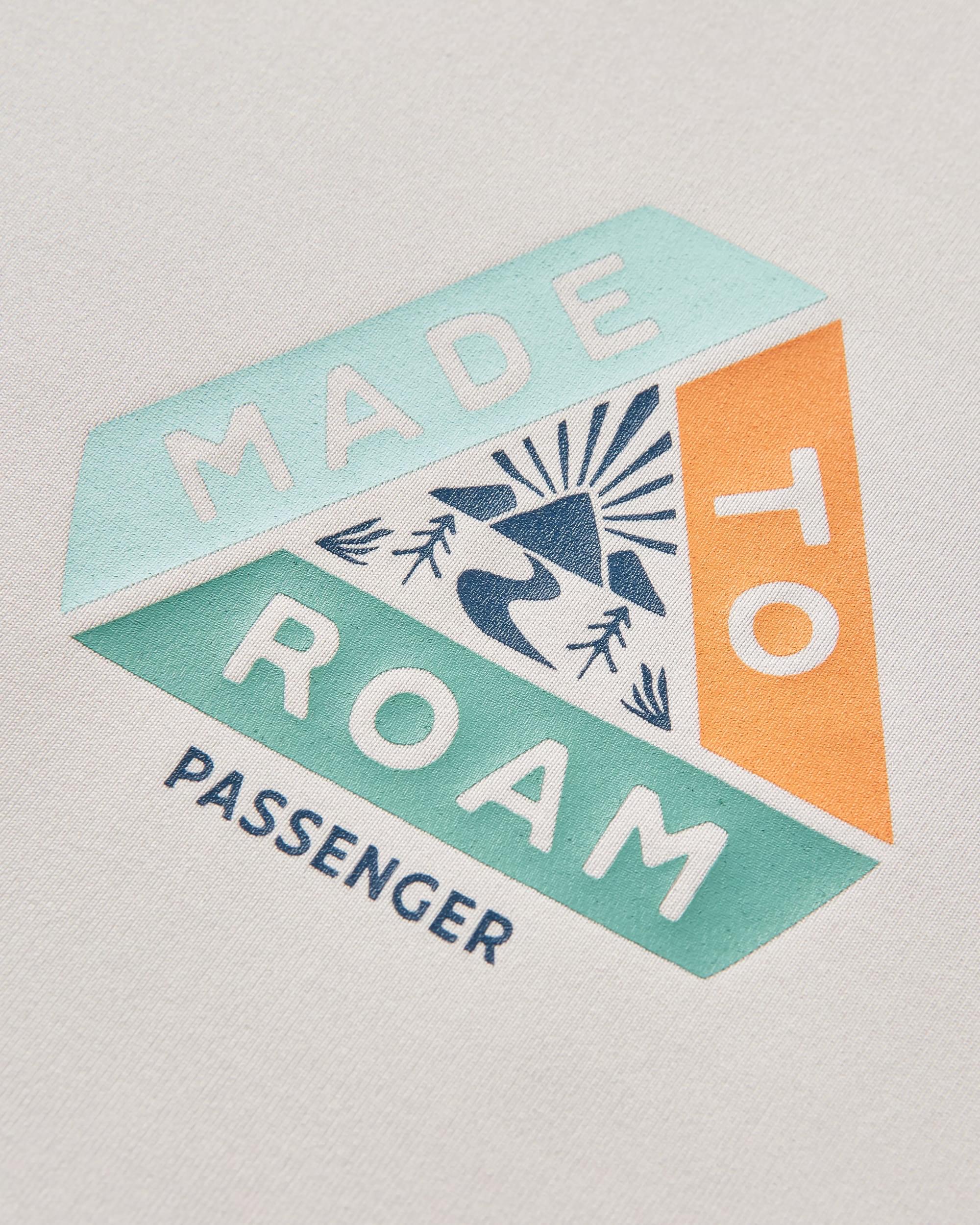 River Recycled Active LS T-Shirt - Corsair/ Vintage White - Flatlay