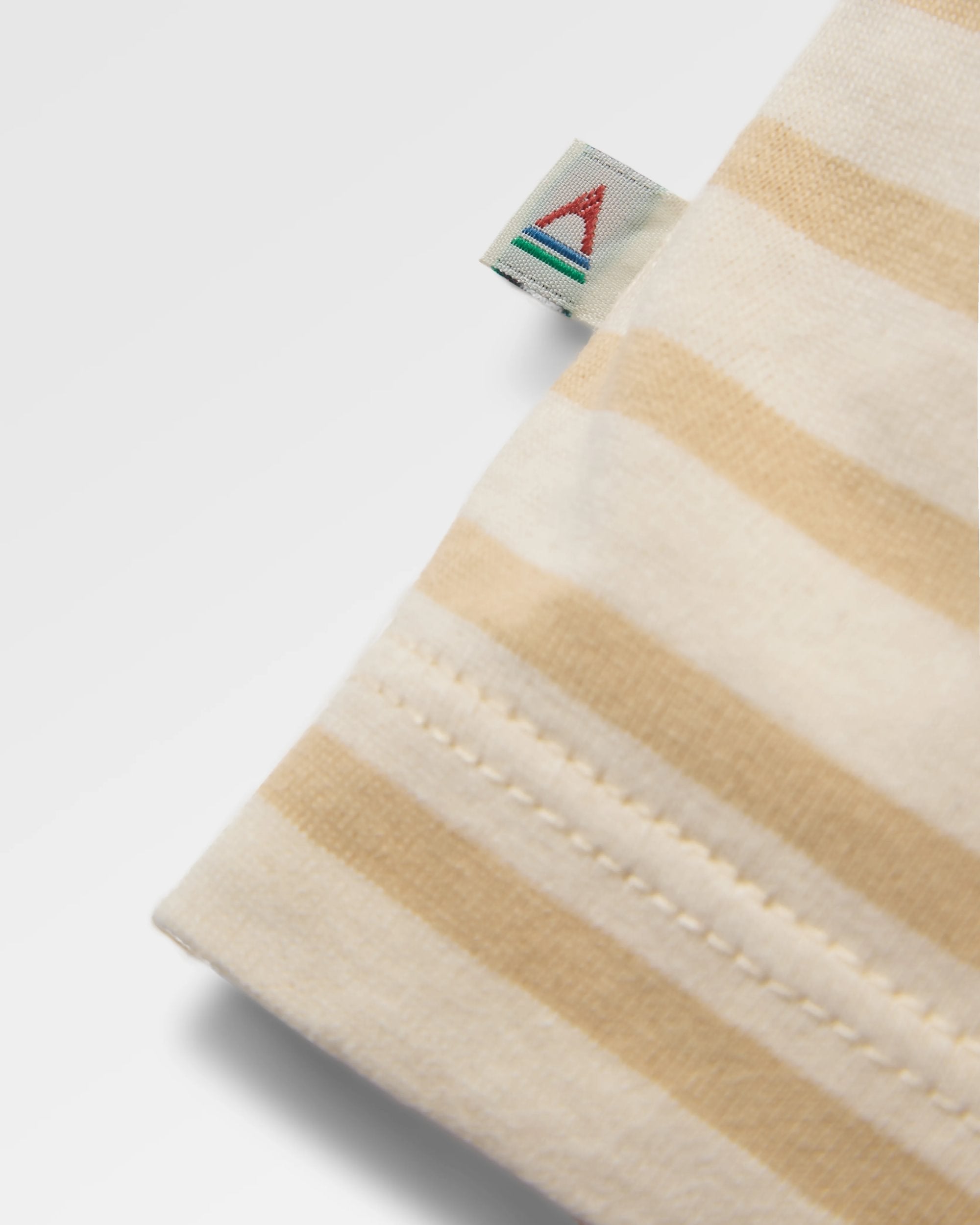 Zen Recycled Cotton Relaxed Fit T-Shirt - Stone Stripe - Flatlay