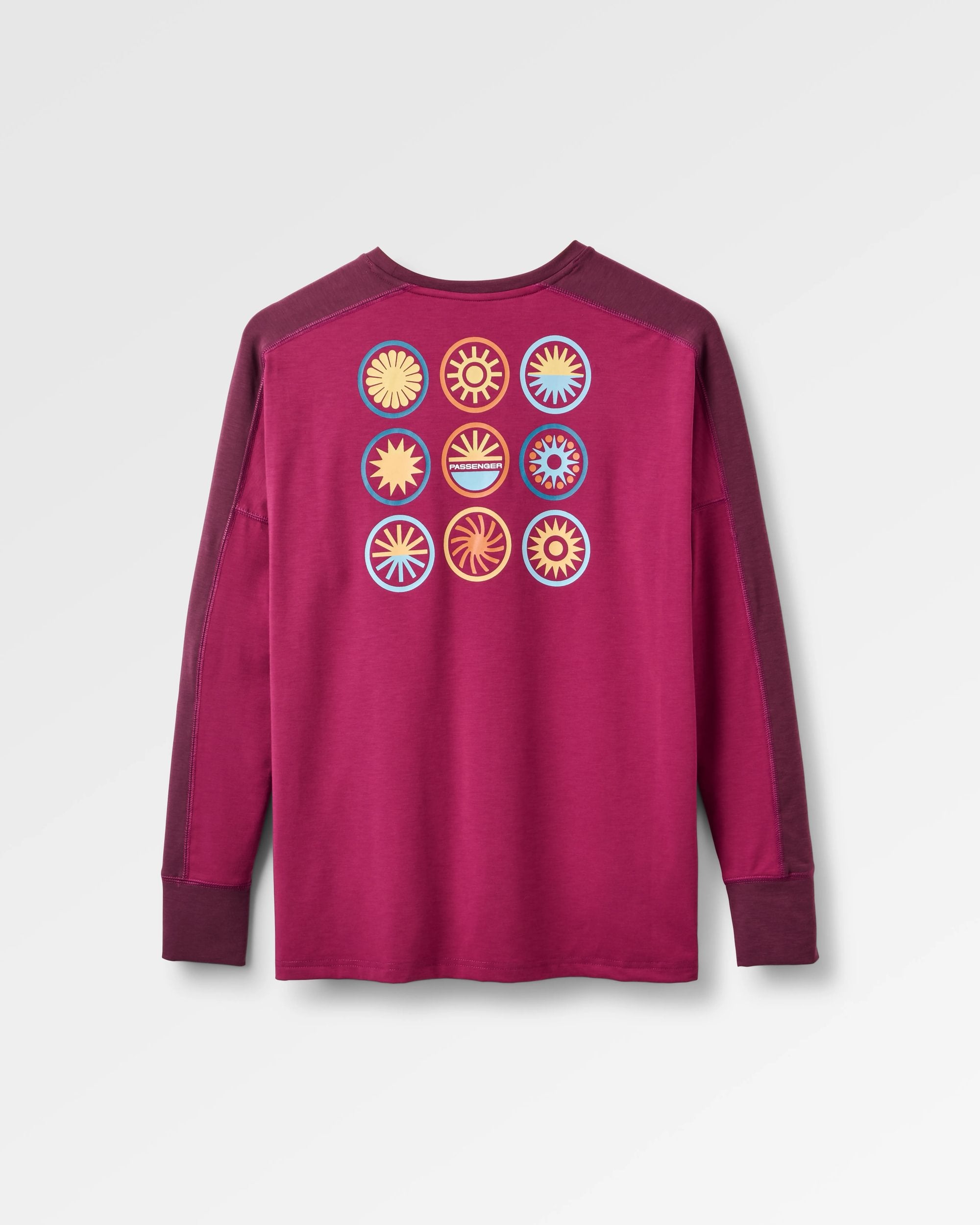 Chase The Light Active LS T-Shirt - Wild Berry  - Flatlay