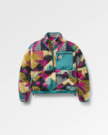 Ravi Sherpa Fleece - Mosaic Mountain Charcoal - Flatlay