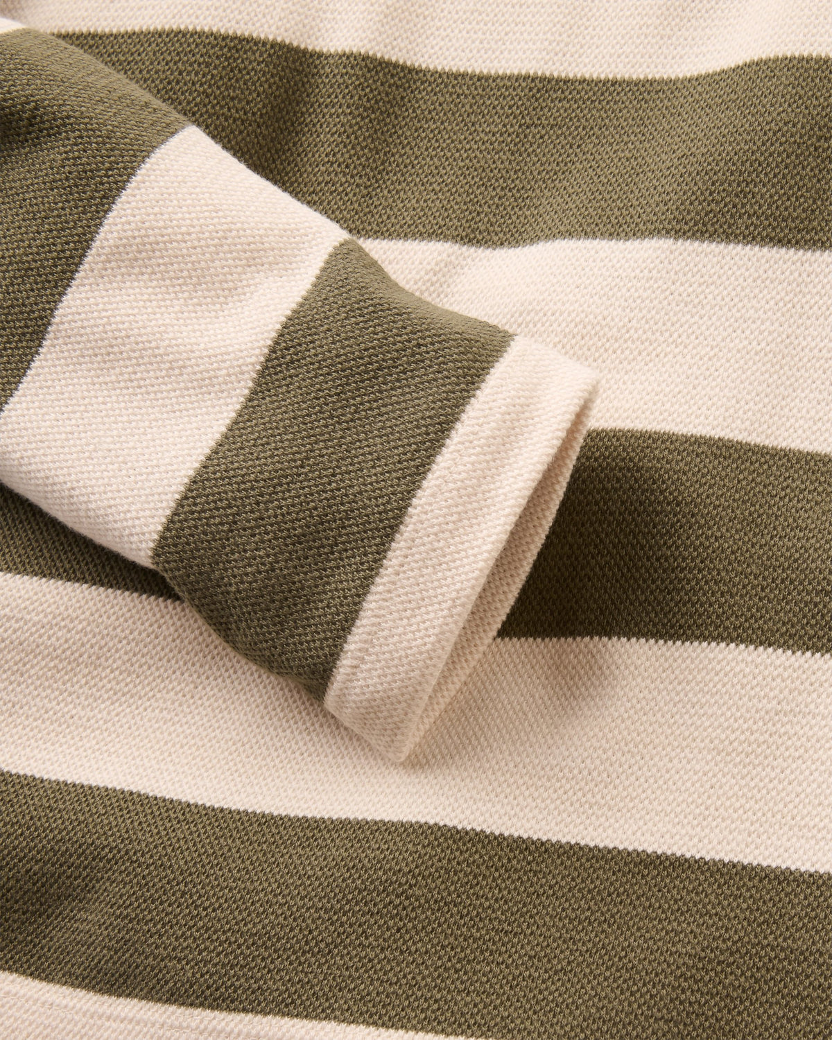Panorama Striped Long sleeve T-Shirt - Dusty Olive - Flatlay
