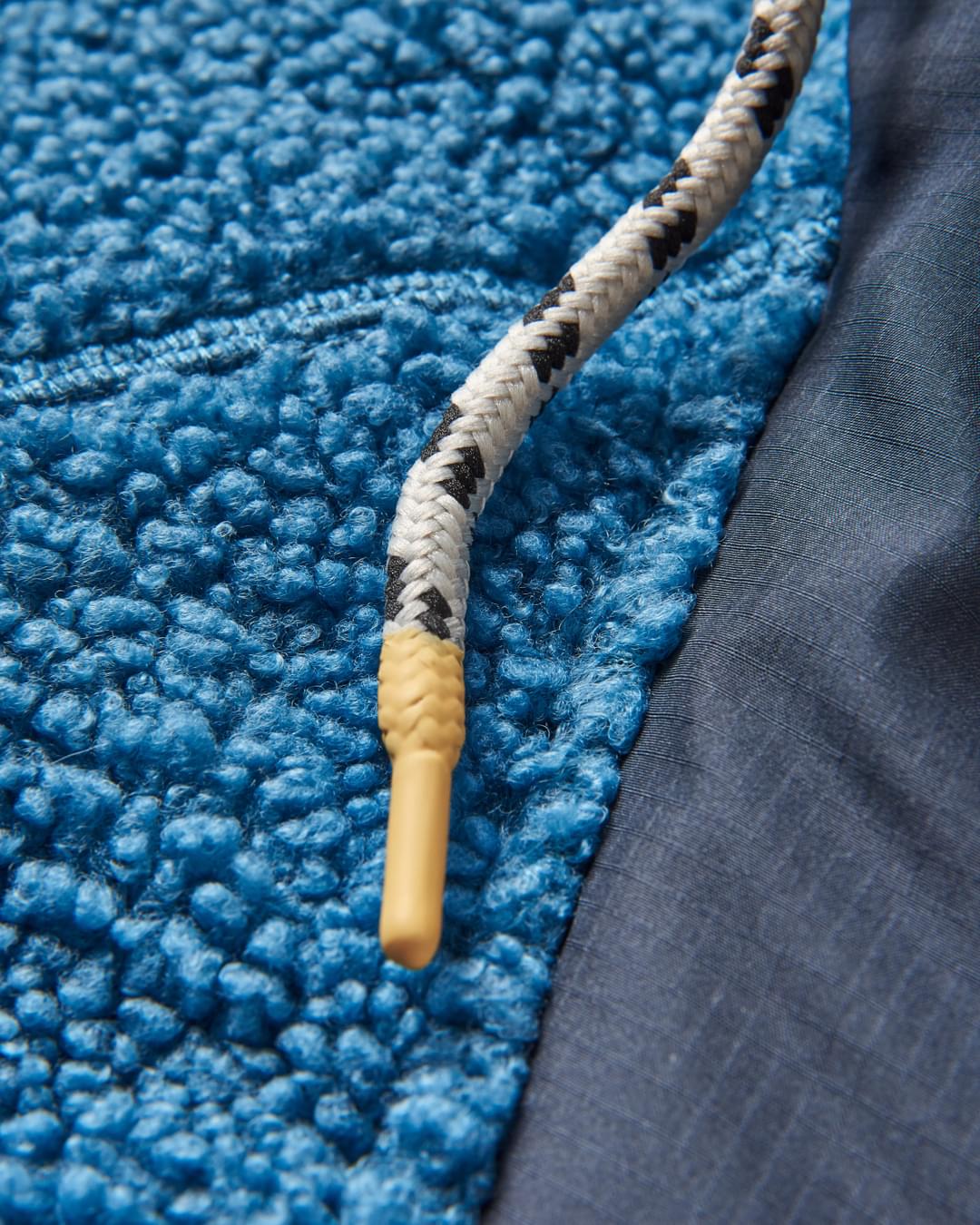 Woodland Recycled Polar-lined Sherpa Fleece - Blue Steel - Flatlay