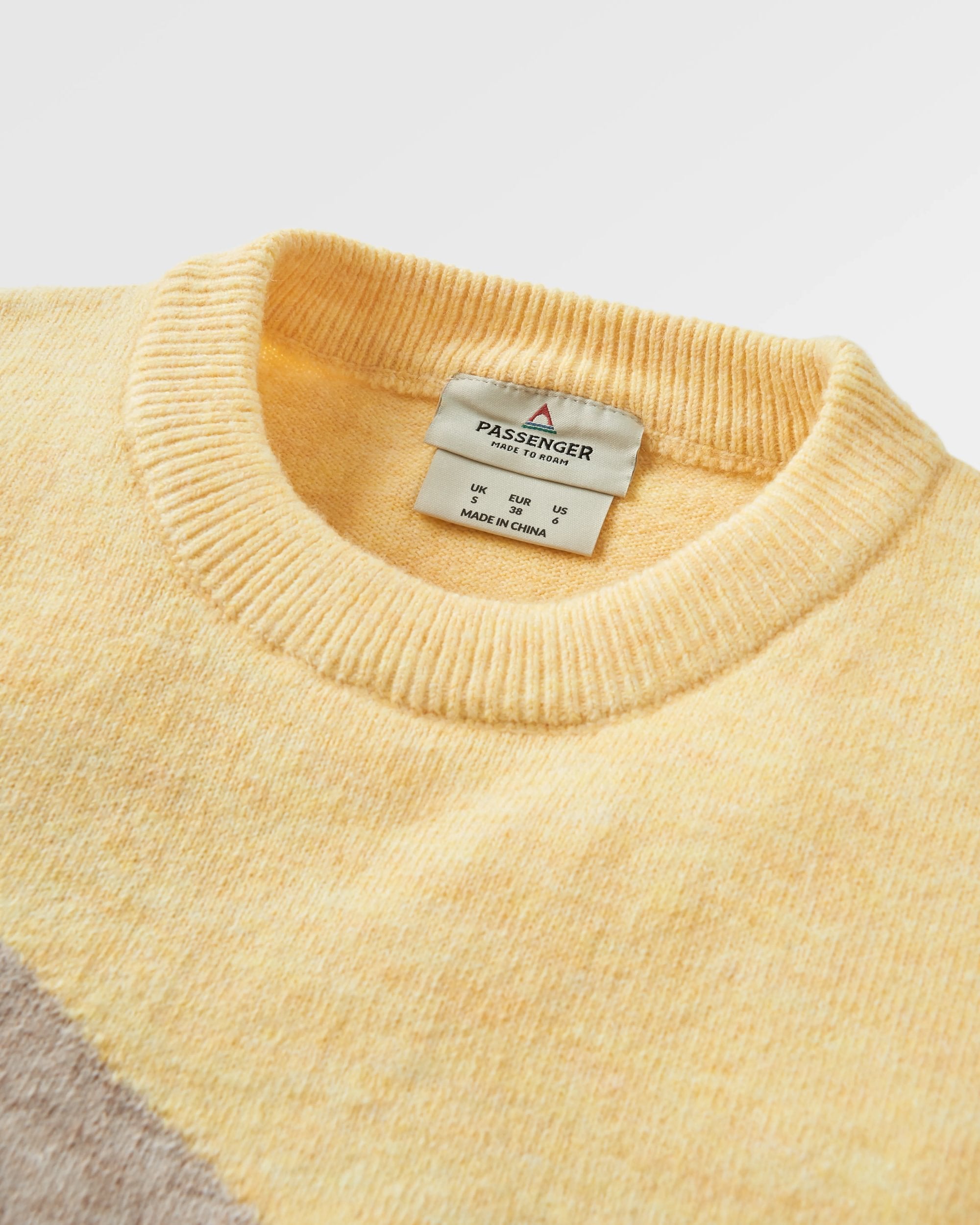 Scenic 'Light' Knitted Jumper - Scenic Yellow - Flatlay
