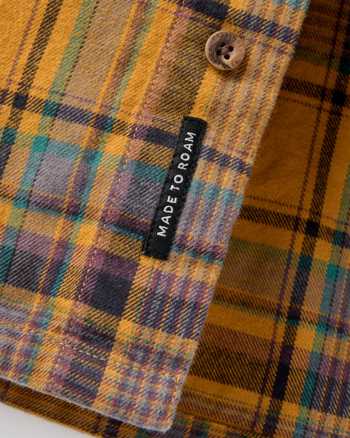 Backcountry Flannel Check Shirt - Dusty Ochre Check - Flatlay