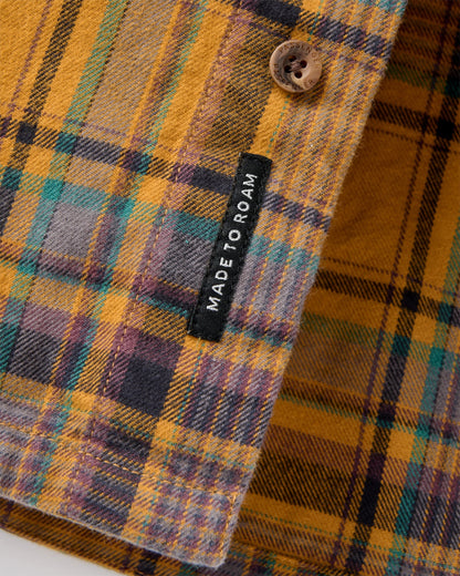 Backcountry Flannel Check Shirt - Dusty Ochre Check - Flatlay
