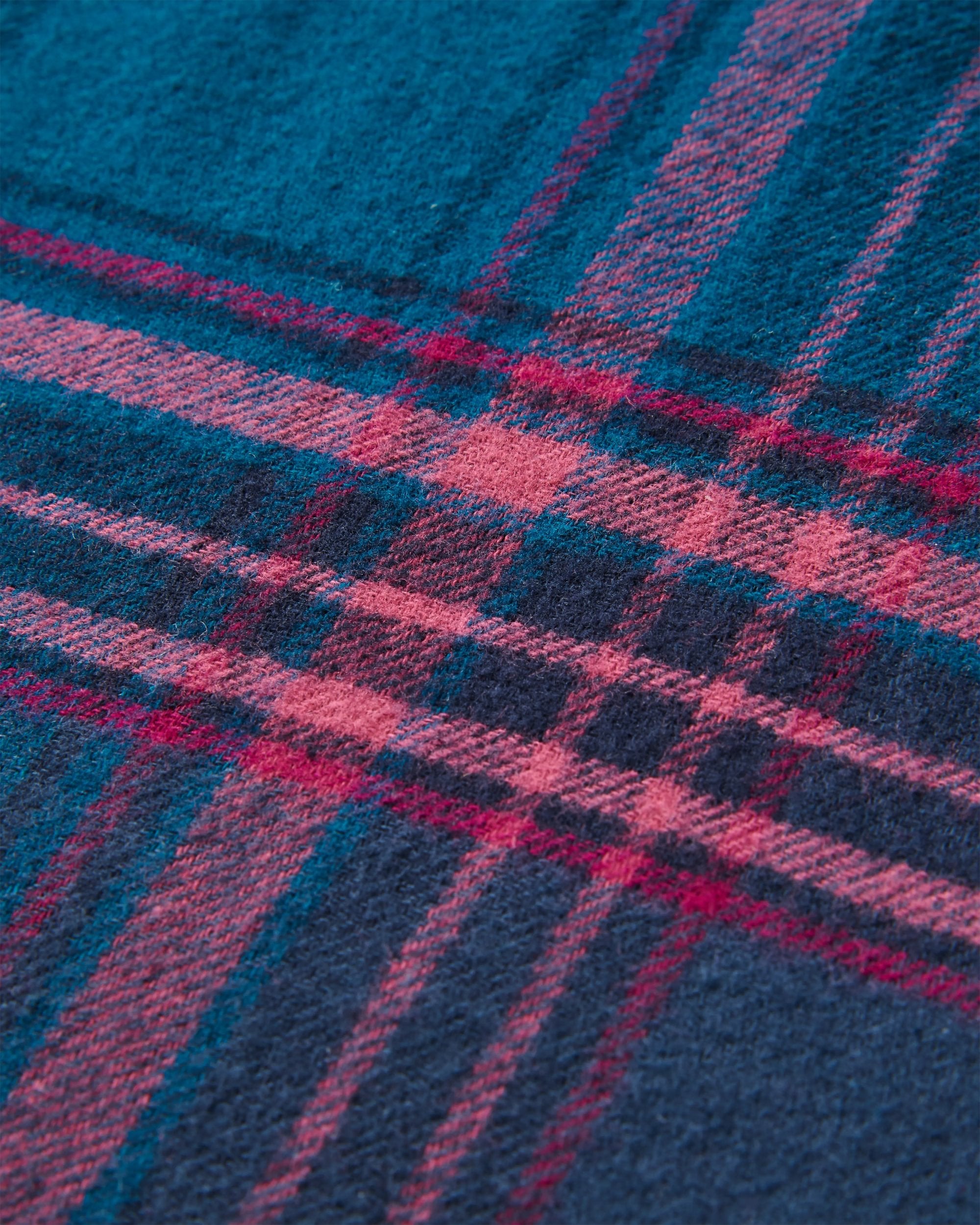 Flurry Woven Top - Tidal Blue/Wild Berry Check  - Flatlay