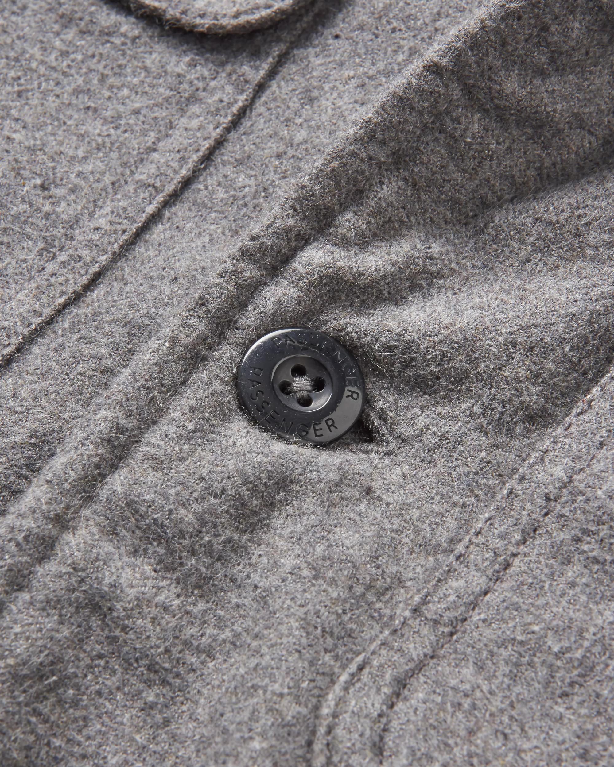 Freestyle Sherpa-Lined Overshirt - Grey Marl - Flatlay