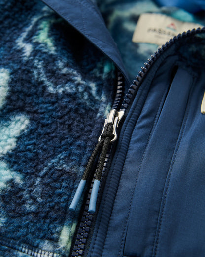 Fairbanks Full Zip Recycled Sherpa Gilet - Frost Rich Navy - Flatlay