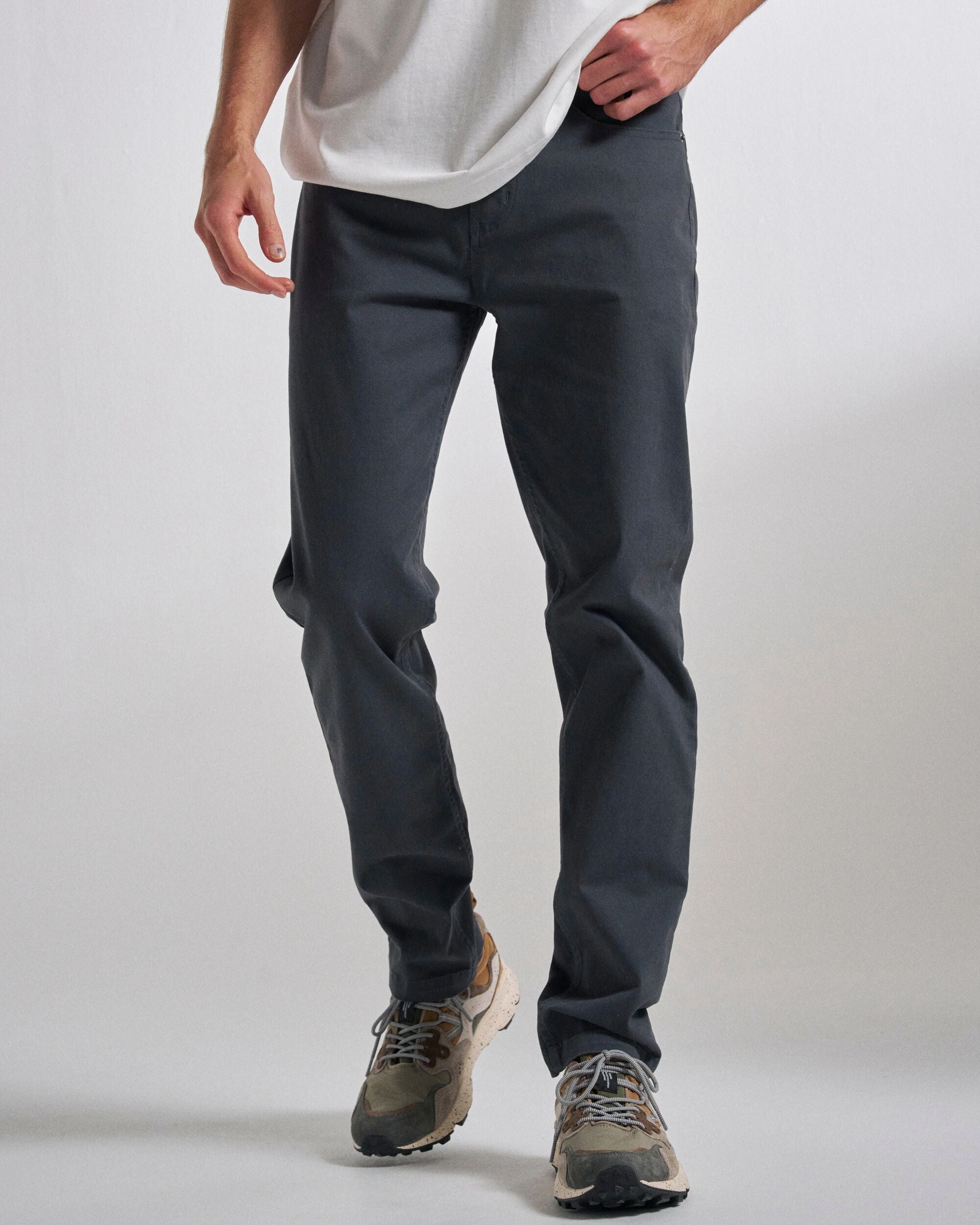 365 5 Pocket Trouser - Charcoal - Studio Model