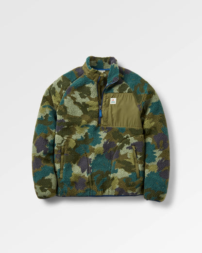 Offroad Recycled Sherpa 1/2 Zip Fleece - Alpine Camo Khaki