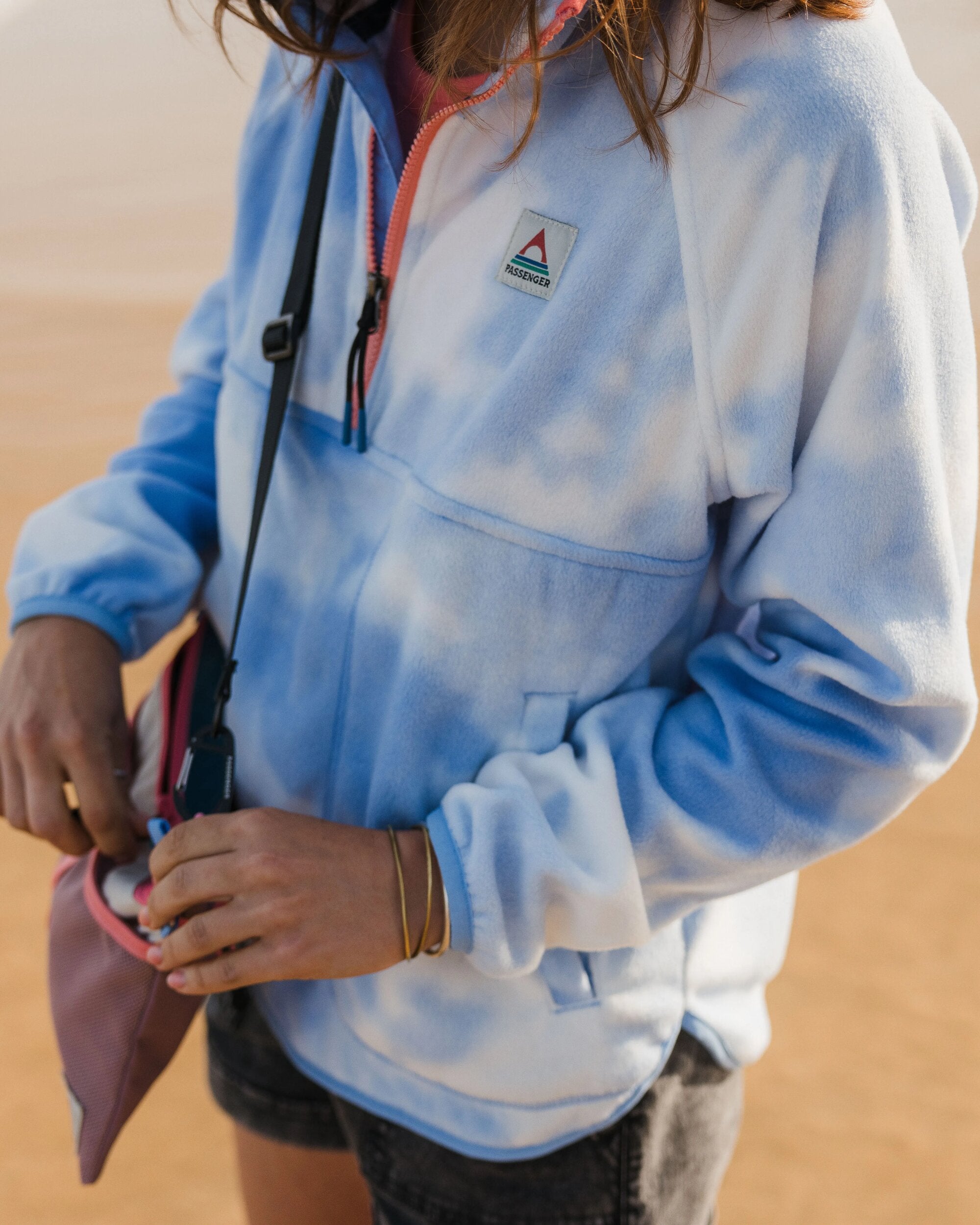 Sorrel Recycled Polar Fleece - Tie Dye Cornflower - Lifestyle