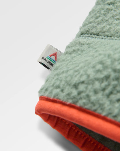 North Coast Full Zip Sherpa Fleece - Pistachio - Flatlay