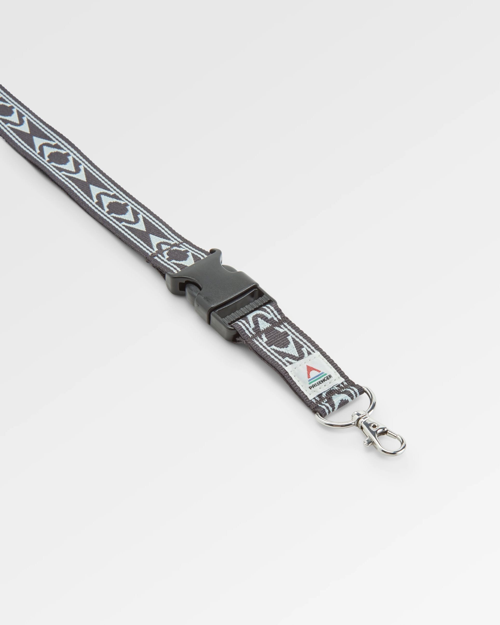 Travel Lanyard - Stepping Stone - Surf Spray/Charcoal - Flatlay