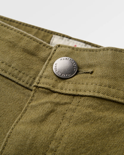 Vantage Organic Cotton Canvas Short - Khaki - Flatlay