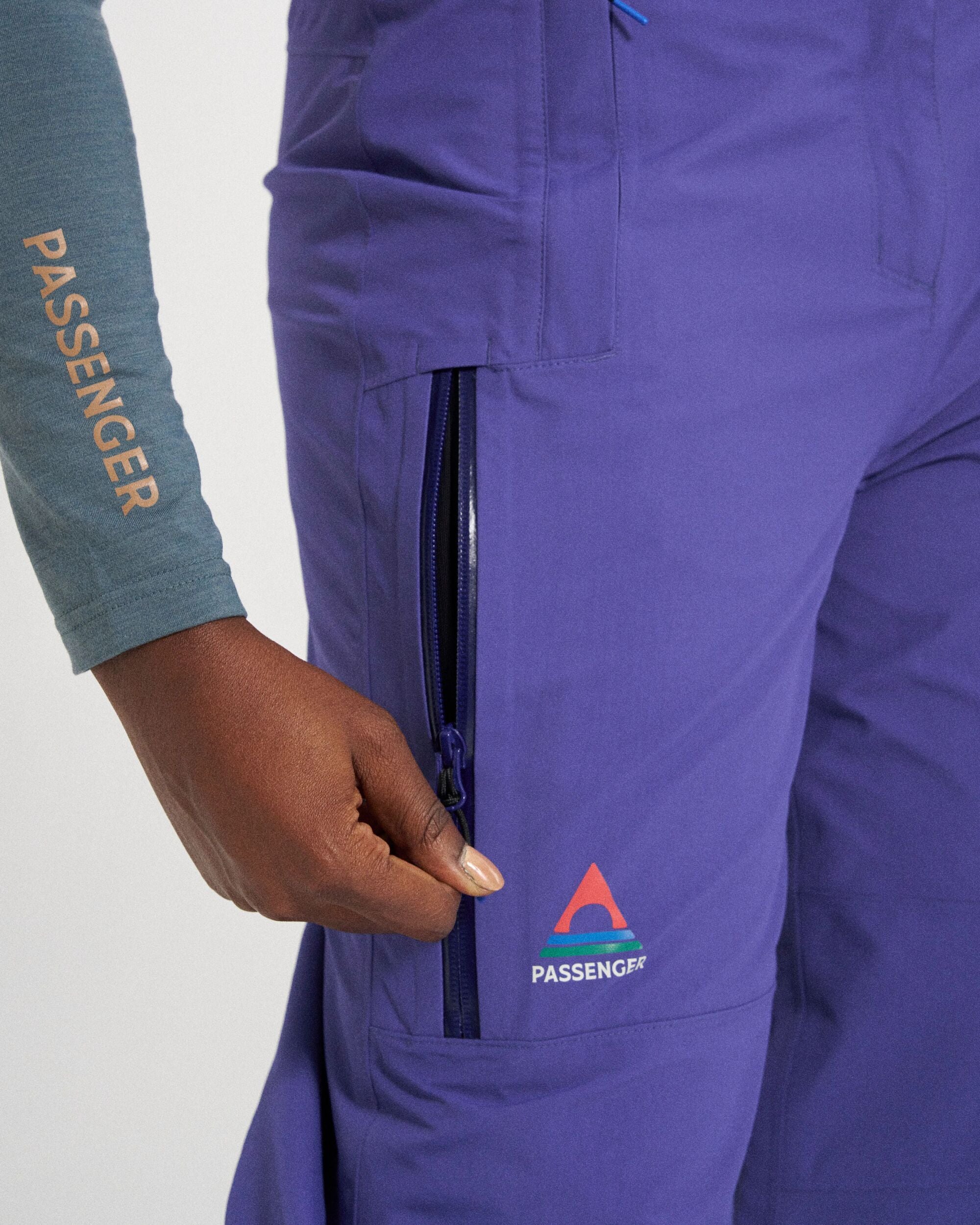 Snowscape Women's Recycled Pant - Purple Indigo - Studio Model