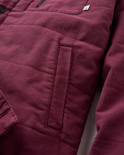 Taranaki Canvas Quilted Overshirt - Fig - Flatlay