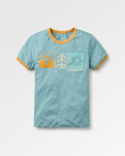 Daze Recycled Cotton T-Shirt - Arctic - Flatlay