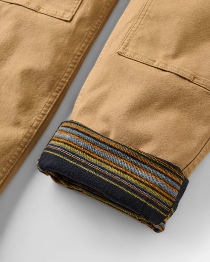 Vantage Lined Cotton Canvas Trouser - Caramel - Flatlay