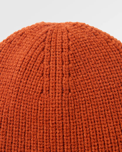 Compass Beanie - Dark Rust - Flatlay