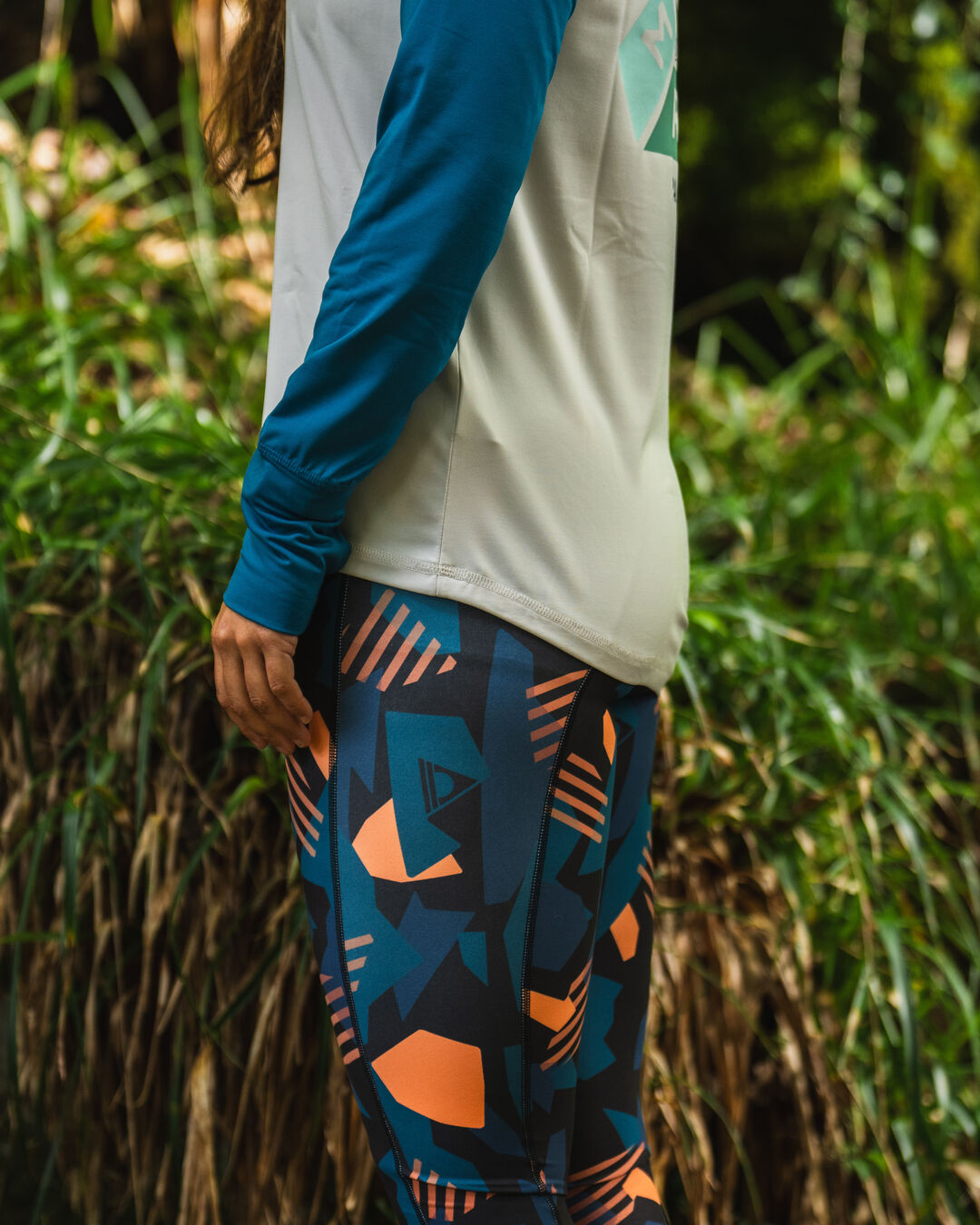 River Recycled Active LS T-Shirt - Corsair/ Vintage White - Lifestyle