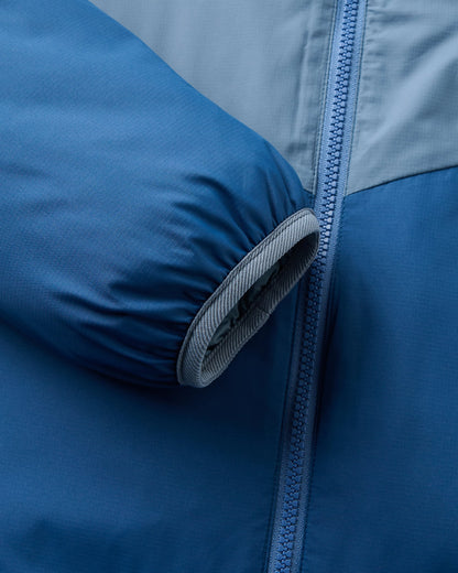 Daybreak Lightweight Recycled Thermore® Hoodless Jacket - Rich Navy/Storm Grey/Dark Denim - Flatlay