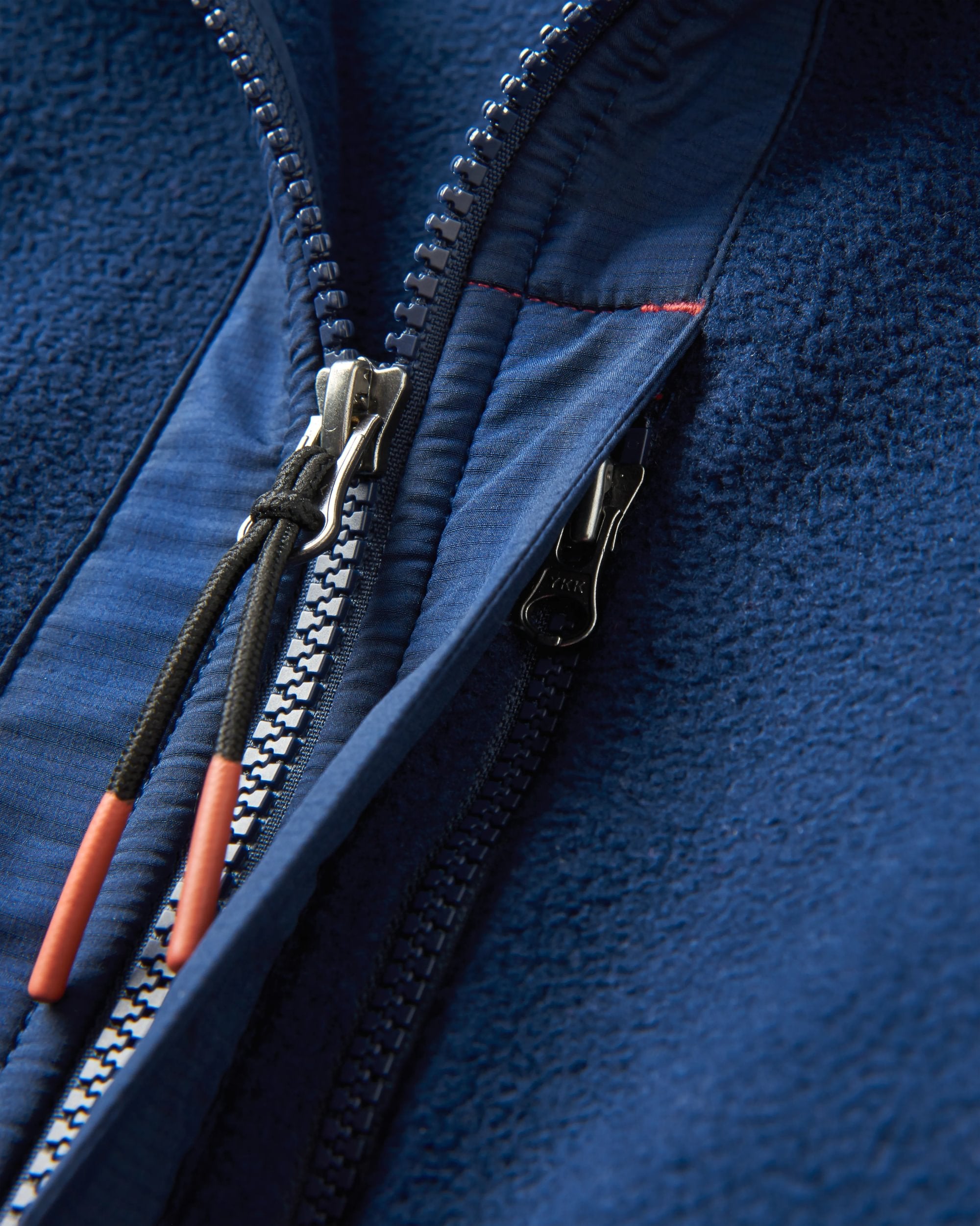 Ebb Recycled Polar Fleece - Rich Navy - Flatlay