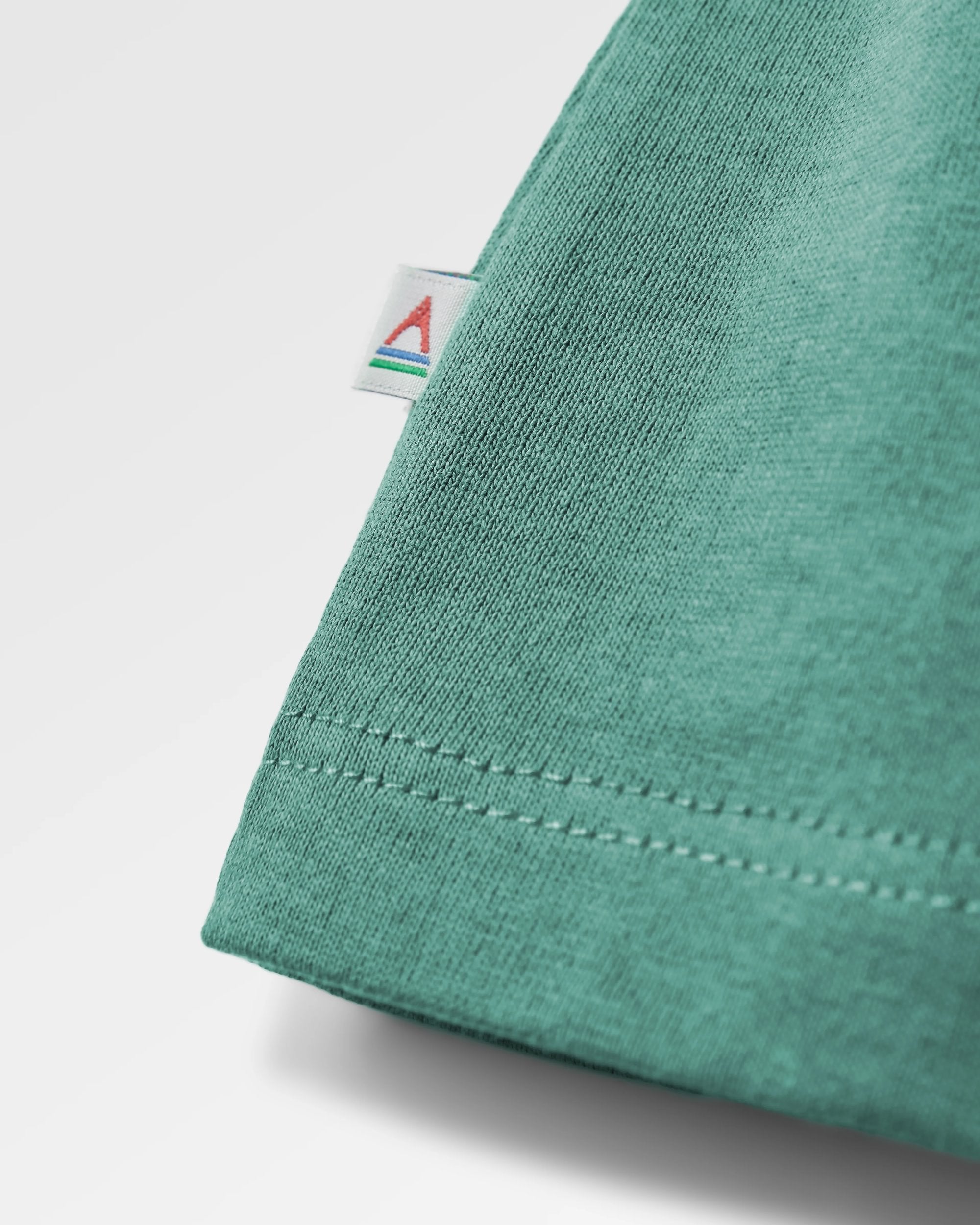 Roamer Recycled Cotton T-Shirt - Deep Ocean - Flatlay