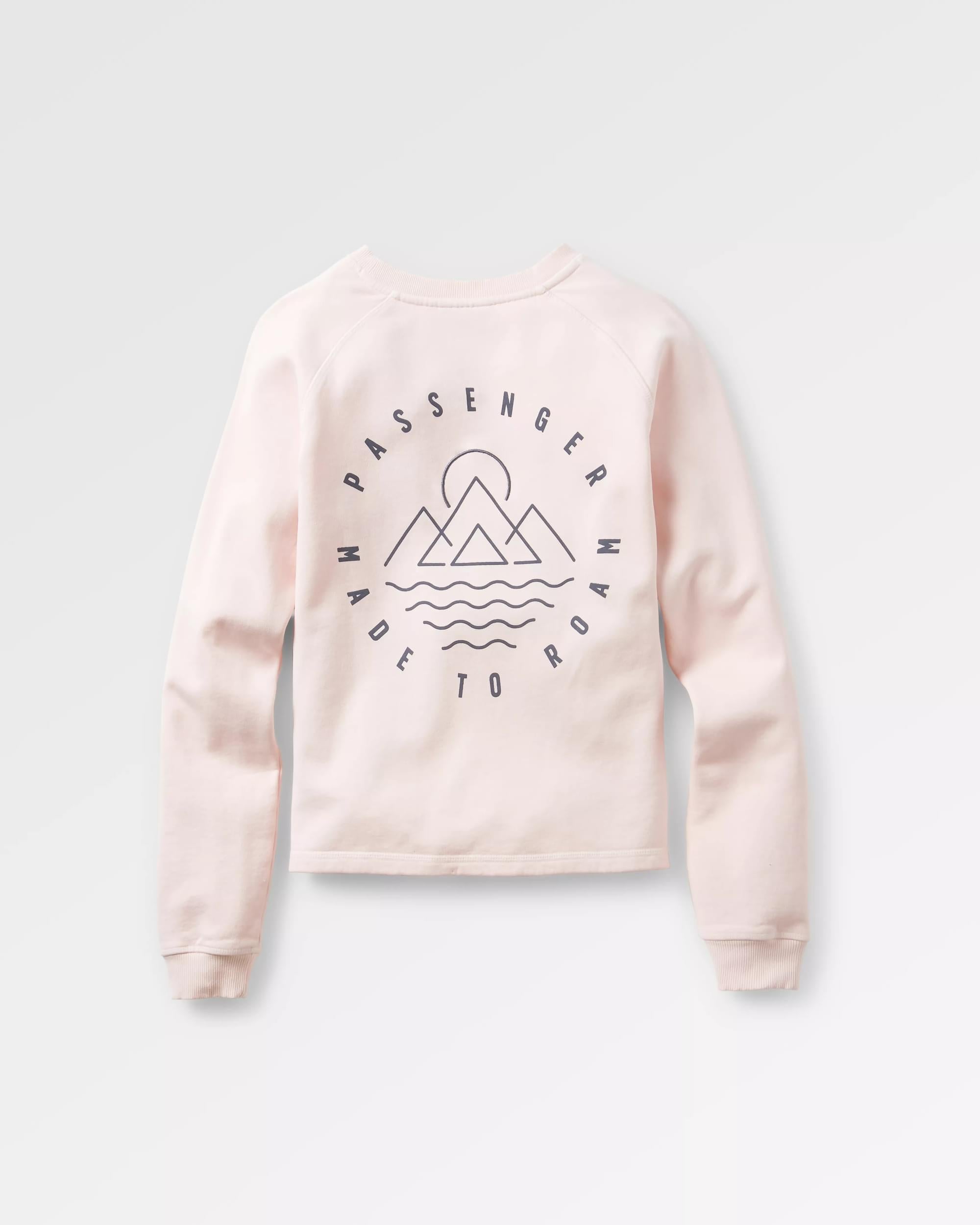 Remote Recycled Cotton Sweatshirt - Barely Pink - Flatlay