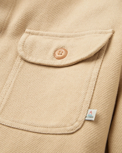 Island Twill Shirt - Stone - Flatlay