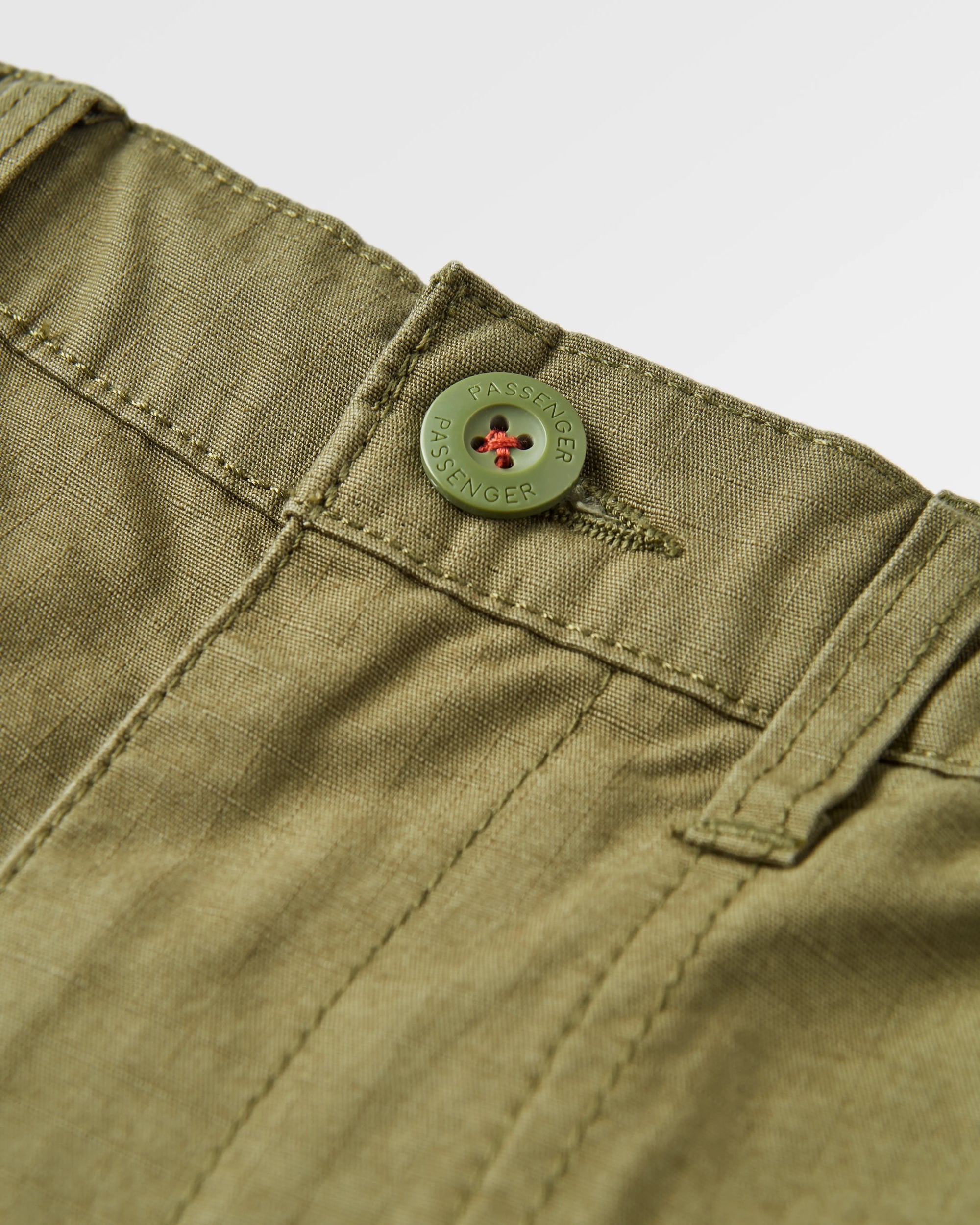 Rif-Raf Organic Cotton Ripstop Trouser - Khaki - Flatlay